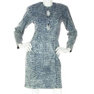 Vintage Contempo Casuals Acid Wash Keyhole Festival Retro Mini Denim Jean Dress